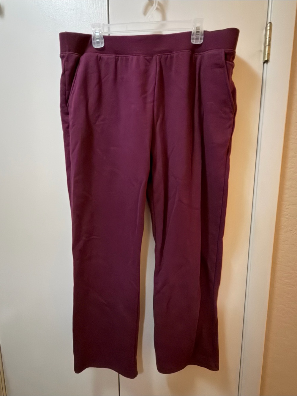 Time and Tru Plum Straight Leg Sweatpants / Track Pants